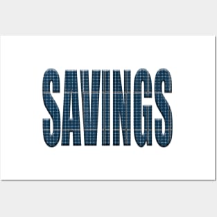 Savings with solar panels. Posters and Art